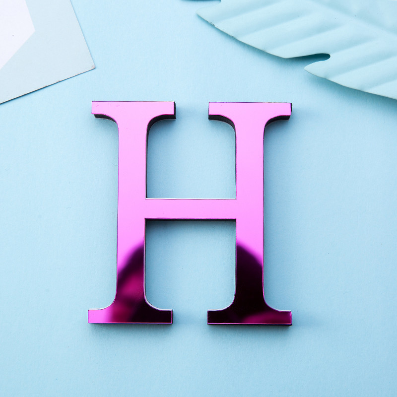 26 γράμματα DIY τρισδιάστατος καθρέφτης ακρυλικό αυτοκόλλητο τοίχου Διακοσμητικά ροζ Κόκκινο Αγγλικό αλφάβητο Χαλκομανίες διακόσμησης σπιτιού Τέχνη Τοιχογραφία Διακόσμηση πάρτι