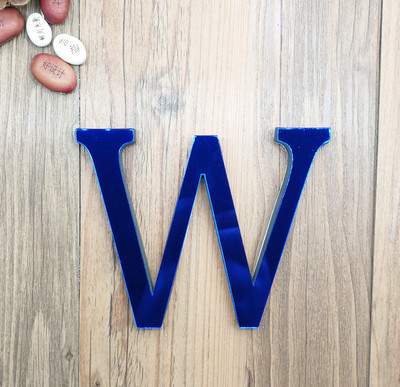 Litere acrilice albastre bricolaj 26 lumini alfabete de sine stătătoare în limba engleză.