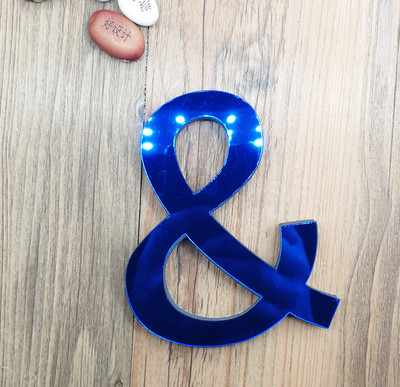 Litere acrilice albastre bricolaj 26 lumini alfabete de sine stătătoare în limba engleză.