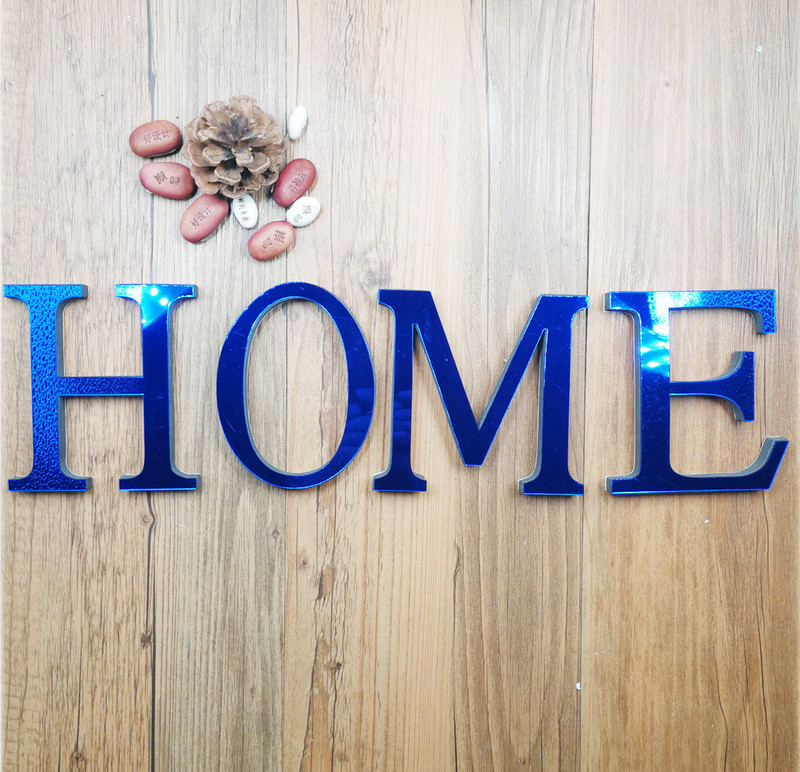 Litere acrilice albastre bricolaj 26 lumini alfabete de sine stătătoare în limba engleză.