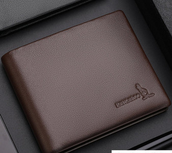 Portofel barbatesc din piele model nou de culoare negru si maro