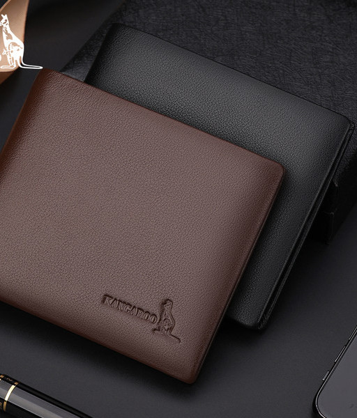 Portofel barbatesc din piele model nou de culoare negru si maro