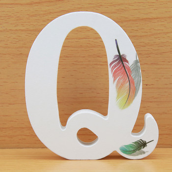 Направи си сам 10 см ръчно изработена форма на животно сватбено перо дървени букви декорация цветни букви дума дизайн име буква занаяти