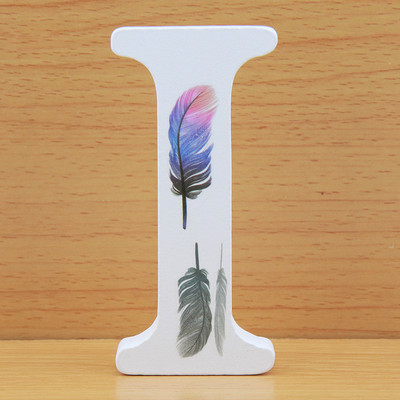 DIY 10 cm lucrat manual în formă de animal nuntă pene litere din lemn decorare litere colorate cuvînt litere nume design artizanat