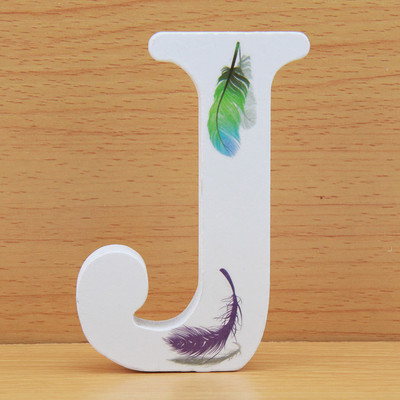 DIY 10 cm lucrat manual în formă de animal nuntă pene litere din lemn decorare litere colorate cuvînt litere nume design artizanat