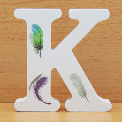 DIY 10 cm lucrat manual în formă de animal nuntă pene litere din lemn decorare litere colorate cuvînt litere nume design artizanat