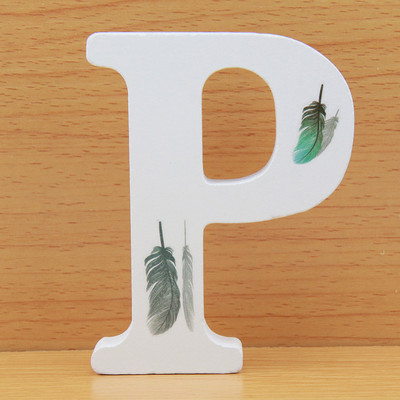 DIY 10 cm lucrat manual în formă de animal nuntă pene litere din lemn decorare litere colorate cuvînt litere nume design artizanat