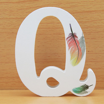 DIY 10 cm lucrat manual în formă de animal nuntă pene litere din lemn decorare litere colorate cuvînt litere nume design artizanat