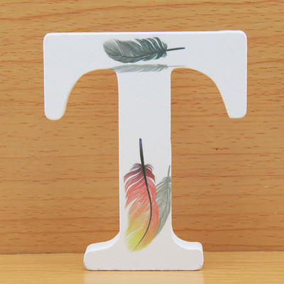 DIY 10 cm lucrat manual în formă de animal nuntă pene litere din lemn decorare litere colorate cuvînt litere nume design artizanat