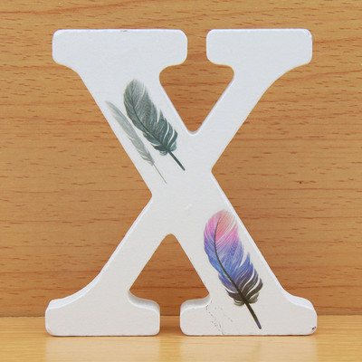 DIY 10 cm lucrat manual în formă de animal nuntă pene litere din lemn decorare litere colorate cuvînt litere nume design artizanat
