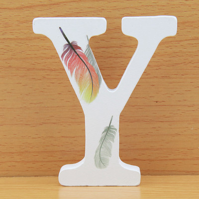 DIY 10 cm lucrat manual în formă de animal nuntă pene litere din lemn decorare litere colorate cuvînt litere nume design artizanat