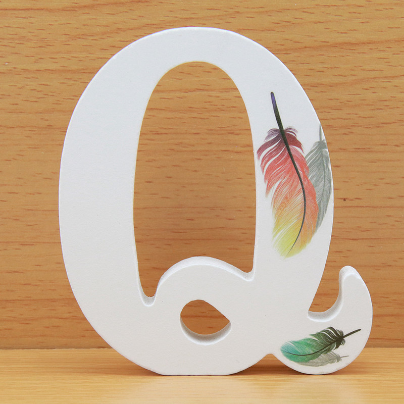 DIY 10 cm lucrat manual în formă de animal nuntă pene litere din lemn decorare litere colorate cuvînt litere nume design artizanat