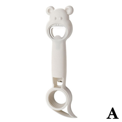 Deschizător de sticle de bere 4 în 1 Deschidetor de conserve de înșurubare unelte de bucătărie Accesorii pentru bere Bar tirbușon Dispozitiv pentru sticle L6X2