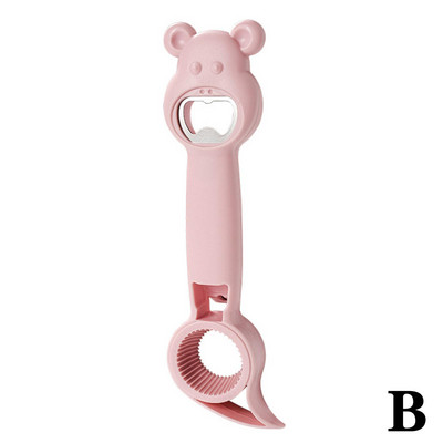 Deschizător de sticle de bere 4 în 1 Deschidetor de conserve de înșurubare unelte de bucătărie Accesorii pentru bere Bar tirbușon Dispozitiv pentru sticle L6X2