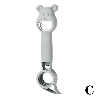 Deschizător de sticle de bere 4 în 1 Deschidetor de conserve de înșurubare unelte de bucătărie Accesorii pentru bere Bar tirbușon Dispozitiv pentru sticle L6X2