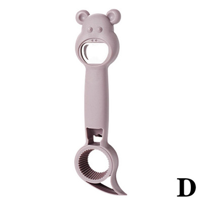 Deschizător de sticle de bere 4 în 1 Deschidetor de conserve de înșurubare unelte de bucătărie Accesorii pentru bere Bar tirbușon Dispozitiv pentru sticle L6X2