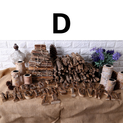 1 tk Retro naturaalne koor Puidust tähed Vintage numbrid Tähestik tahvel Silt Kodukaunistus Pildistamise rekvisiidid Peokontor DIY käsitöö