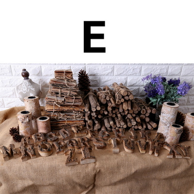 1 tk Retro naturaalne koor Puidust tähed Vintage numbrid Tähestik tahvel Silt Kodukaunistus Pildistamise rekvisiidid Peokontor DIY käsitöö