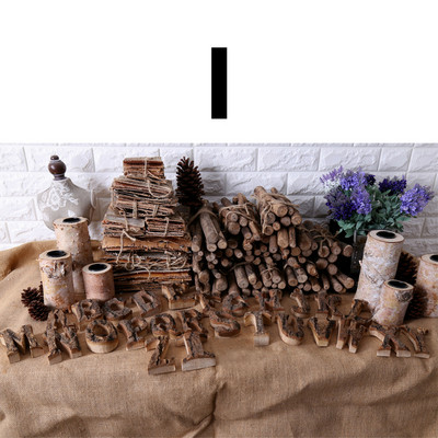 1 tk Retro naturaalne koor Puidust tähed Vintage numbrid Tähestik tahvel Silt Kodukaunistus Pildistamise rekvisiidid Peokontor DIY käsitöö