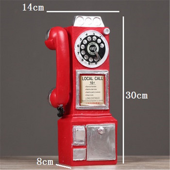 Vintage τηλέφωνο Μοντέλο Διακοσμητικά τοίχου Ρετρό Έπιπλα Τηλέφωνο Μινιατούρες Χειροτεχνίες Δώρο για Μπαρ Τηλέφωνο Αντίκα Διακόσμηση σπιτιού