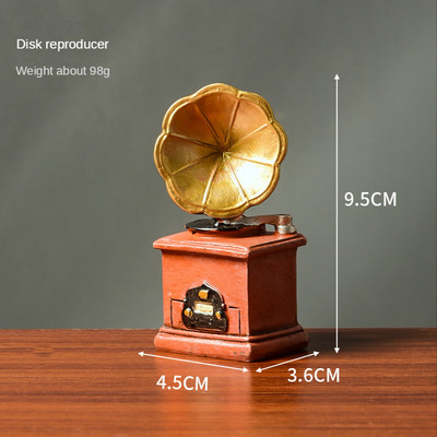 Senovinis telefono modelis Sieniniai papuošalai Retro baldai Telefonas Miniatiūriniai amatai Dovana barui Antikvarinis telefonas namų dekoravimas