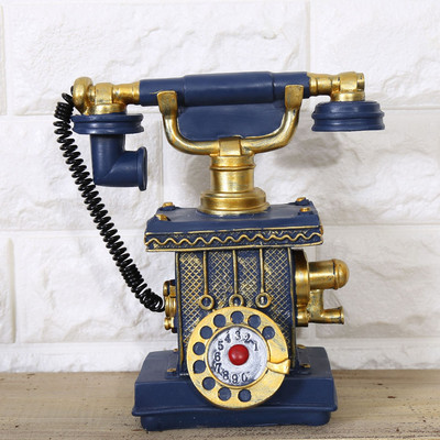 Vintage Resin Telefon Pénzdoboz Malacka bank Otthoni Dekorációs Kiegészítők Retro Ajándék Régi Telefon Modell Szekrény Díszek Kézműves