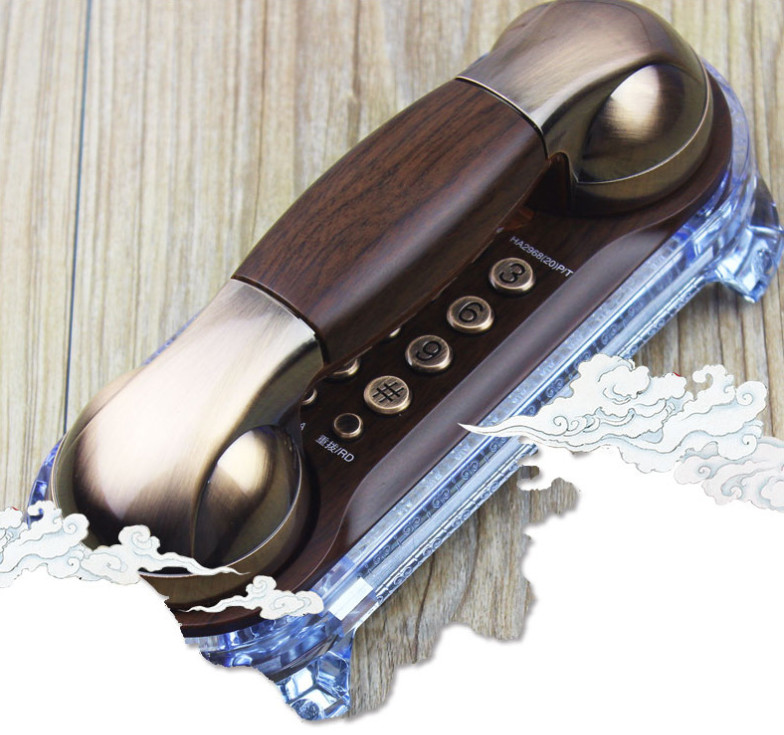 Telefonas fiksuotojo ryšio prie sienos tvirtinamas buitinis retro antikvarinis mažas prailginimas retro antikvarinis elegantiškas laidinis telefonas su metaliniu mygtuku