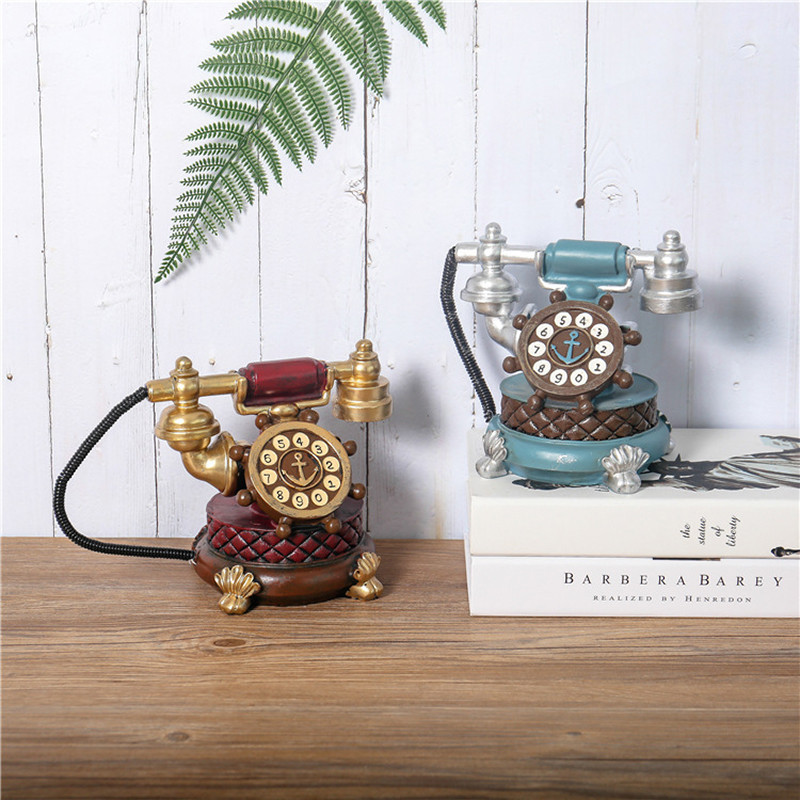 Decorativ Retro dulap de vinuri creativ în stil european sufragerie dormitor decorare acasă ornamente telefon rășină meșteșuguri