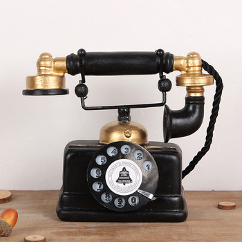 Ρετρό στολίδια τηλεφώνου European Resin ντεμοντέ Τηλέφωνο για Σαλόνι Σπίτι Επιτραπέζιο Vintage Τηλέφωνο Διακόσμηση Χειροτεχνίας