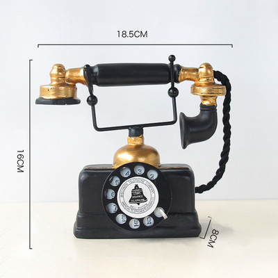 Ornamente pentru telefoane retro, rășină europeană, telefon de modă veche, pentru acasă, sufragerie, birou, telefon, decorațiuni, artizanat