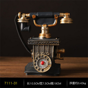 Vintage Τηλέφωνο Διακόσμησης Σπιτιού Vintage Μοντέλο Ευρωπαϊκό Ρετρό Περιστροφικό Σετ Τηλεφώνου Χειροποίητο Παλιό Σιδερένιο Τηλέφωνο