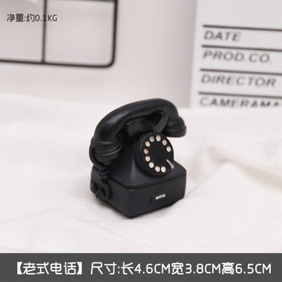 Senovinis telefono modelis, pakabinamas ant sienos papuošalai Retro numerio rinkimo taksofonai Miniatiūriniai amatai barui Svetainės namų dekoravimo dovanos