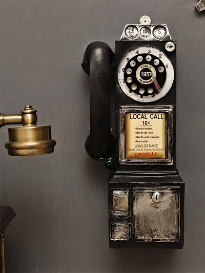 Vana telefonimudel Seinale riputatavad kaunistused Retrovalimisega taksotelefoni minikäsitöö baaride elutuppa Kodukaunistamise kingitused
