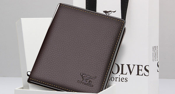 Meeste kandiline ökonahast rahakott, kaks mudelit kirjaga ja metallelemendiga