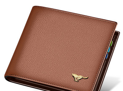 Ανδρικό πορτοφόλι από οικολογικό δέρμα, πολλά μοντέλα με επιγραφή και μεταλλικό στοιχείο