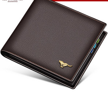 Portofel barbatesc model nou din piele ecologica - negru si maro