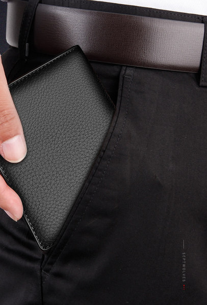 Portofel din piele in doua culori