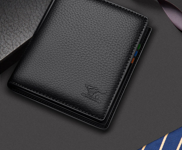 Portofel din piele in doua culori