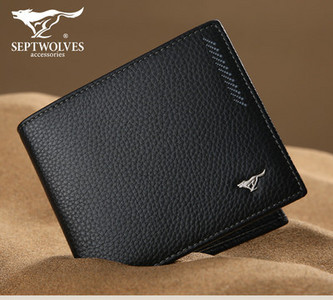 Νέο μοντέλο ανδρικό δερμάτινο πορτοφόλι σε μαύρο και καφέ χρώμα