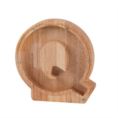 Αγγλική Alphabet Κουμπαράς Ξύλινο κερματοδέκτη Χρηματοκιβώτιο Ταμιευτήριο Βάζο νομίσματα Κουτί αποθήκευσης Κουμπαράς χρημάτων Κουμπαράς Κουμπαράς Διακόσμηση σπιτιού