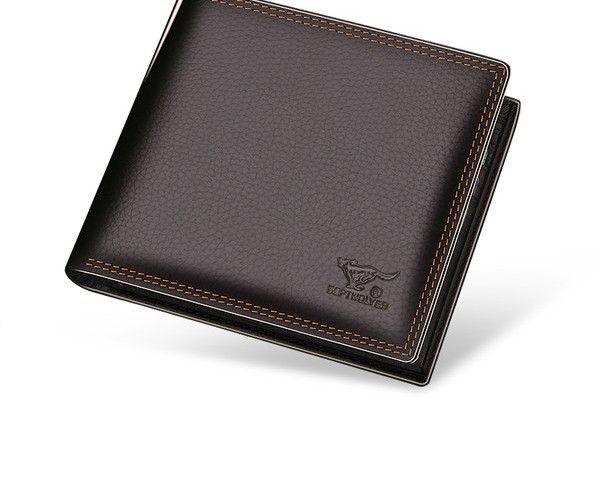 Portofel barbatesc din piele ecologica cu compartimente pentru bancnote si carduri de credit