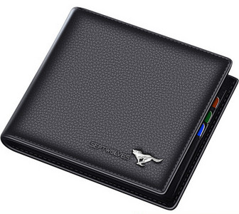 Portofel pentru bărbați - cu element metalic