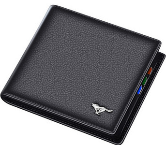 Portofel pentru bărbați - cu element metalic