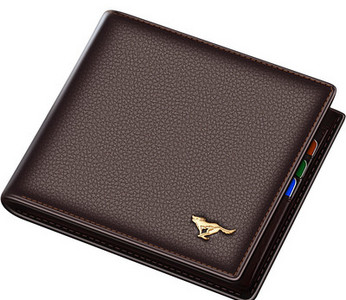 Portofel pentru bărbați - cu element metalic