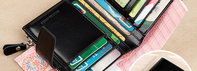 Portofel barbatesc din piele ecologica cu inscriptie