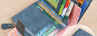 Portofel barbatesc din piele ecologica cu inscriptie