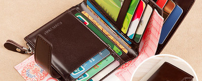 Portofel barbatesc din piele ecologica cu inscriptie