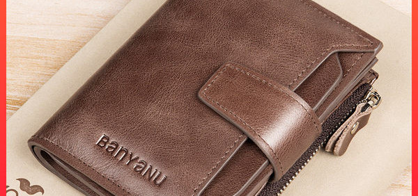 Portofel barbatesc din piele ecologica cu inscriptie