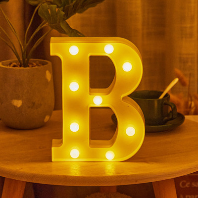 16/22cm isetehtud helendavad tuled LED-kirjaga öövalgusti loominguline tähestikuline numbrilamp akulamp Romantiline pulmapeo kaunistus