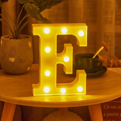 16/22cm isetehtud helendavad tuled LED-kirjaga öövalgusti loominguline tähestikuline numbrilamp akulamp Romantiline pulmapeo kaunistus